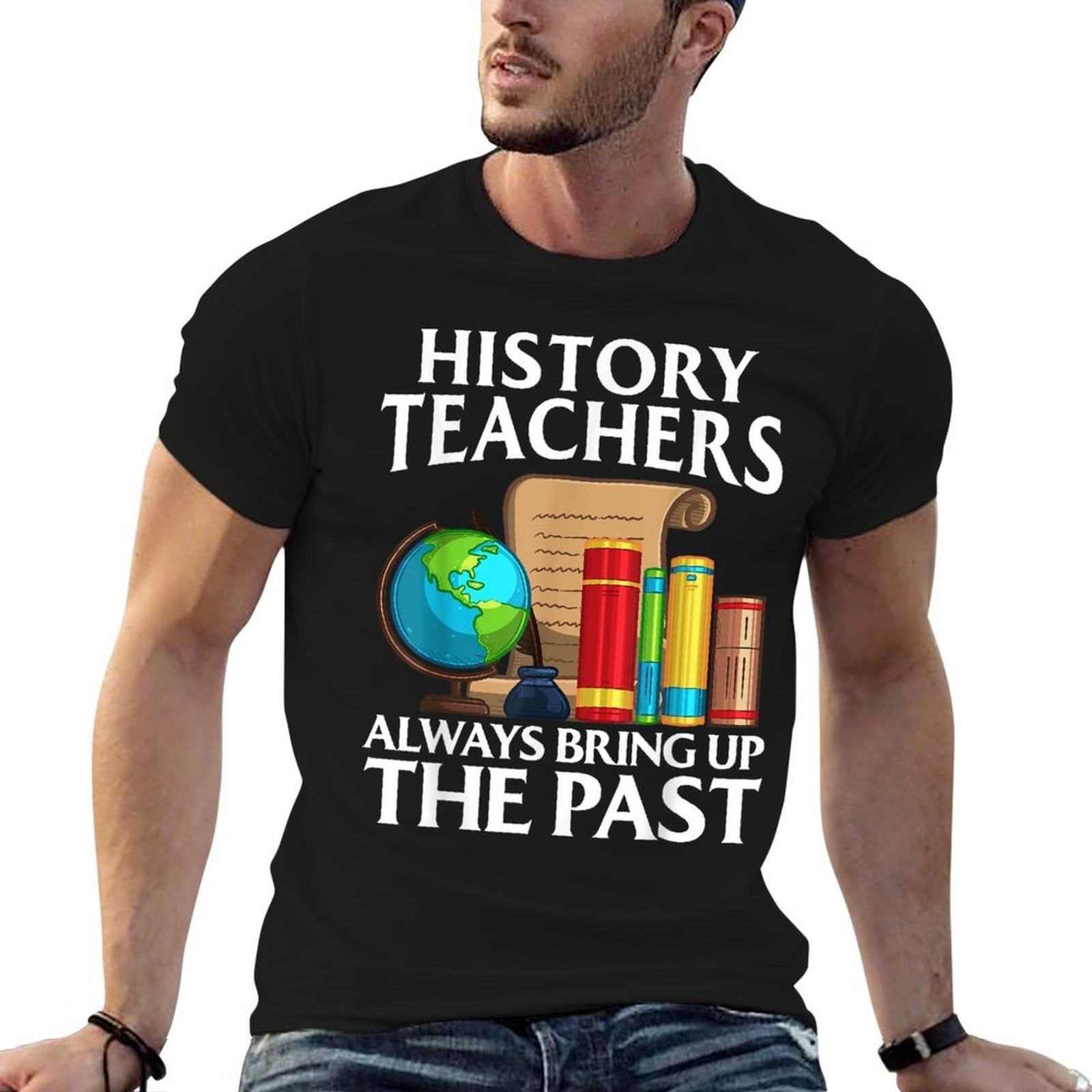 Funny History Teacher Design For Men Women Social Studies  Heathered Texture T-Shirt
