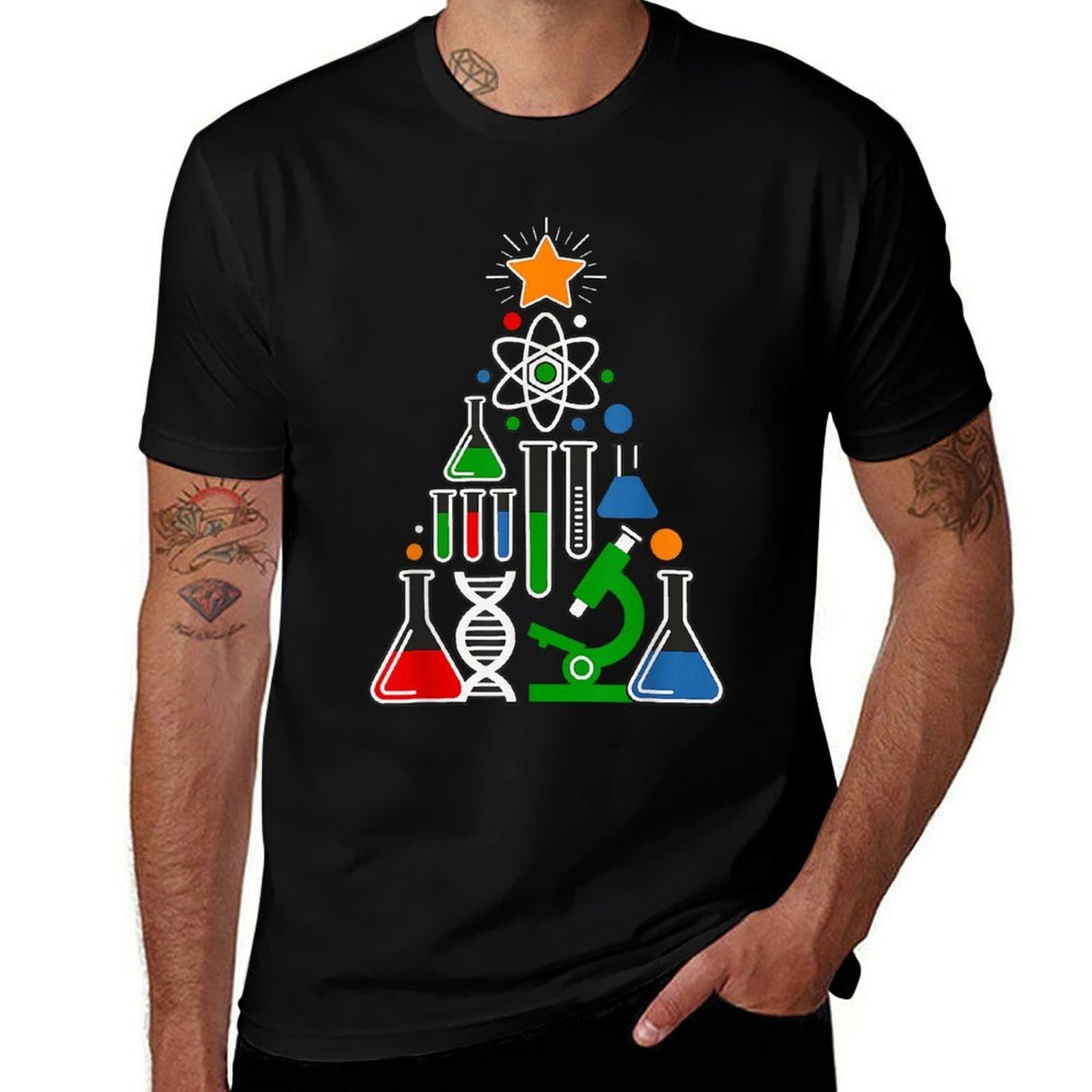 Science Christmas Tree - Cool Atom Xmas Pajama  Classic T-Shirt