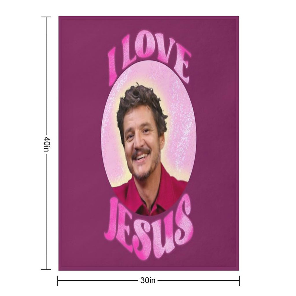 Pedro Pascal Jesus Comfort Throw Blanket