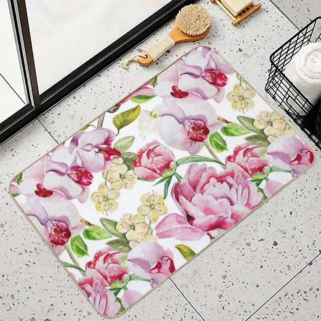 Floral Pattern  Odorless Bath Mat