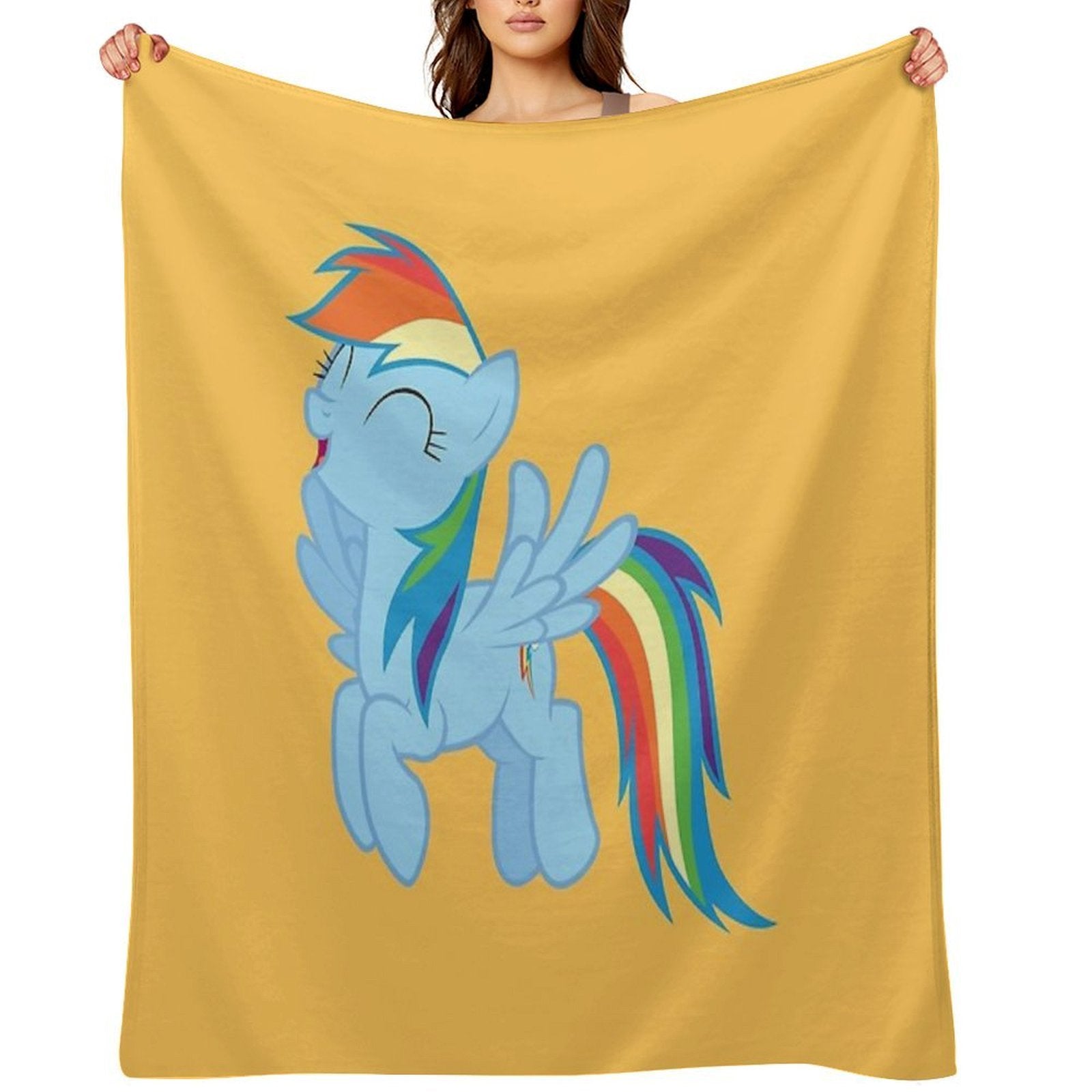 Rainbow Dash Velvety-soft Throw Blanket