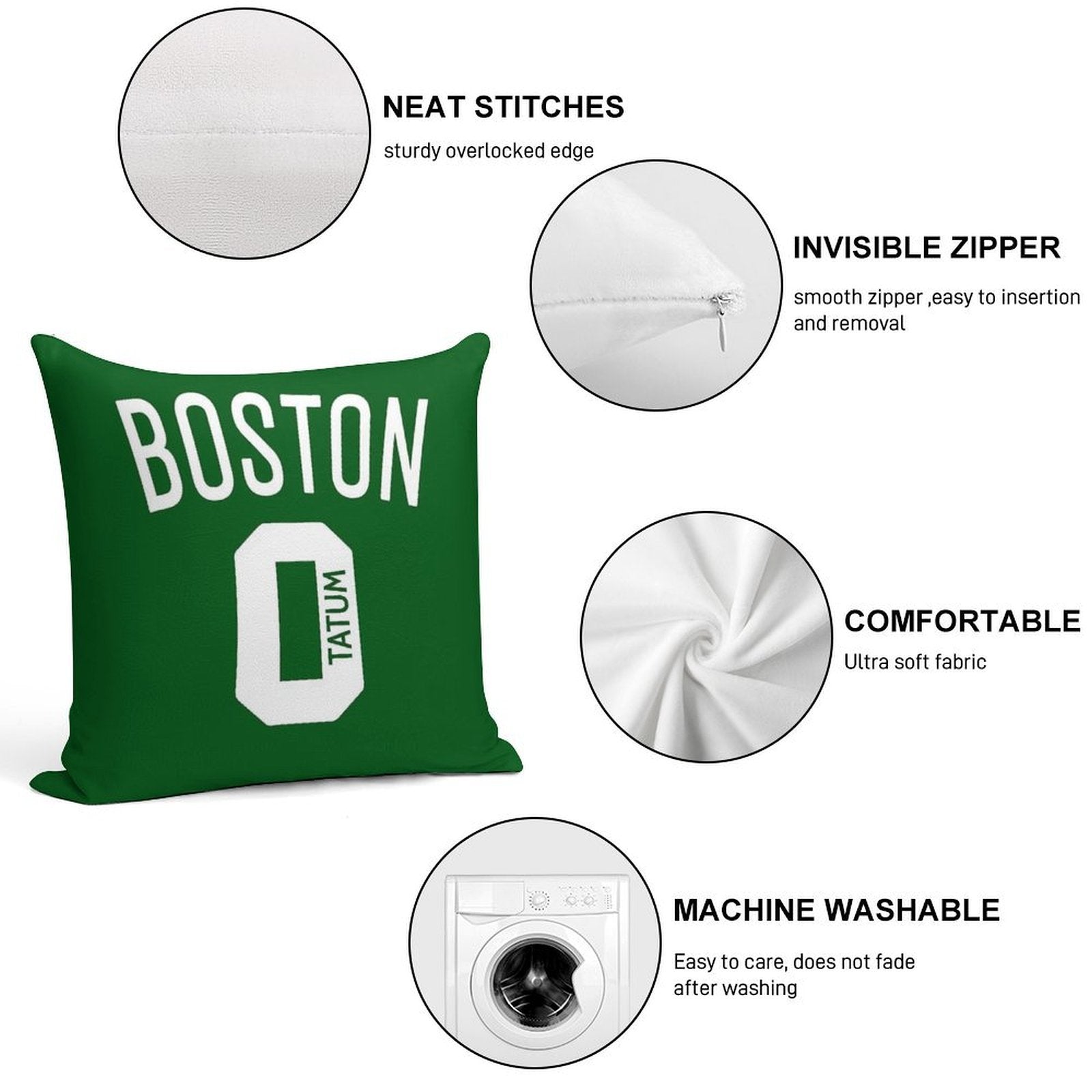 JAYSON TATUM 2020 Soft Decorative Cover Throw Pillow