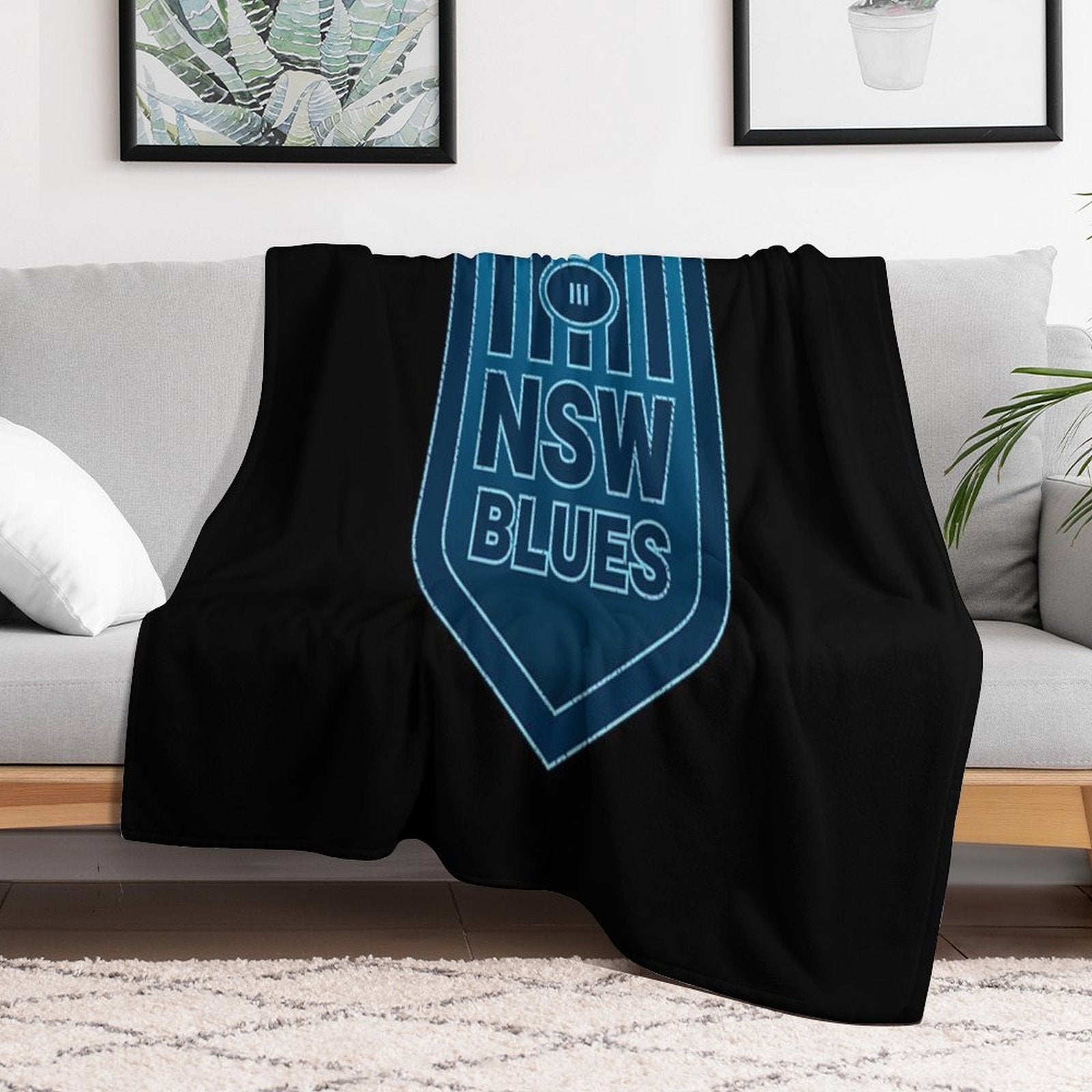NSW State of Origin Machine-washable Throw Blanket