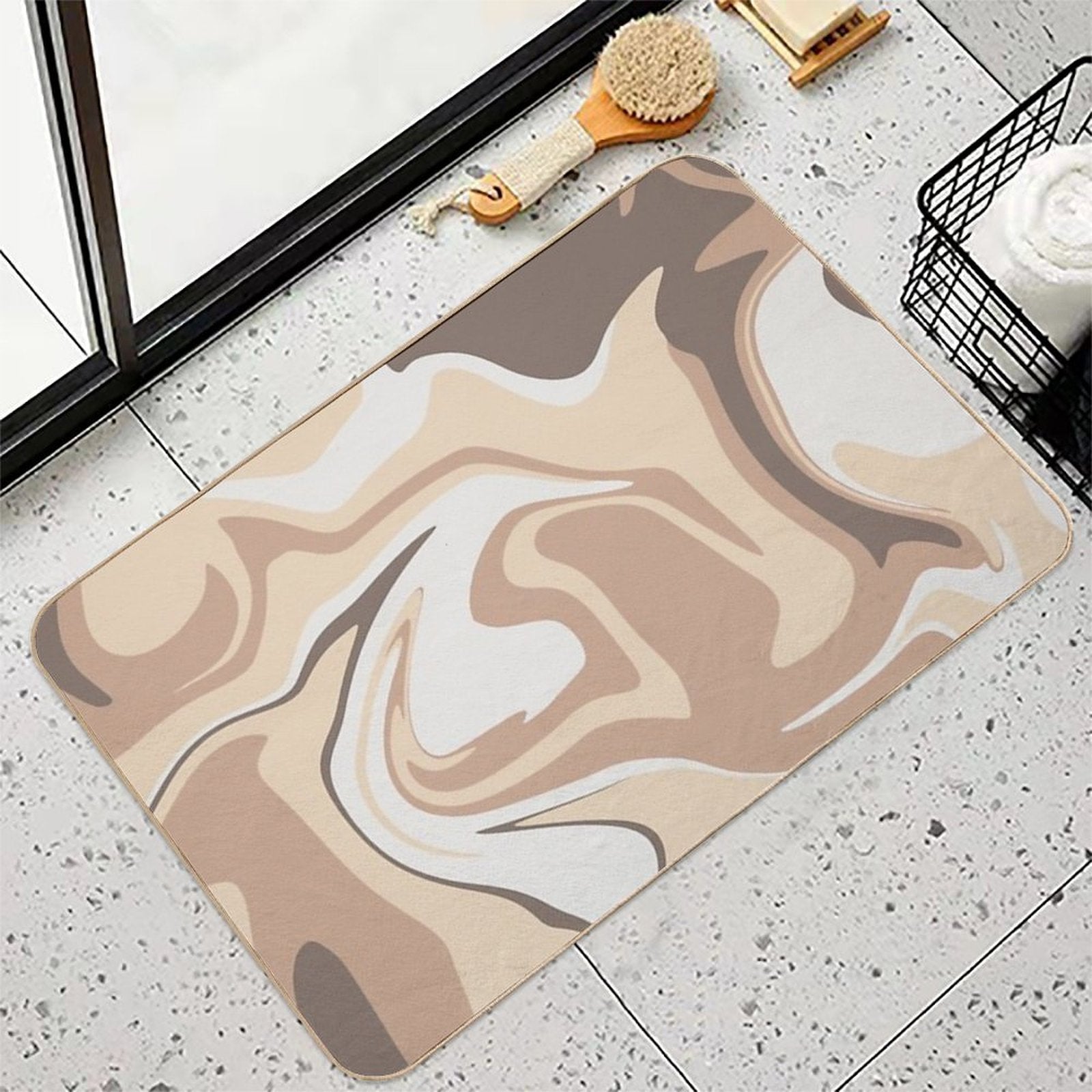 Liquid Marble  Stain-Proof Bath Mat