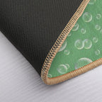 COMMIC Bubbles on Green  Easy Maintenance Bath Mat