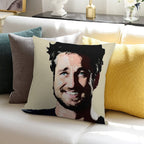 Gerard Butler Coloured Soft Reinforced Edging Throw Pillow