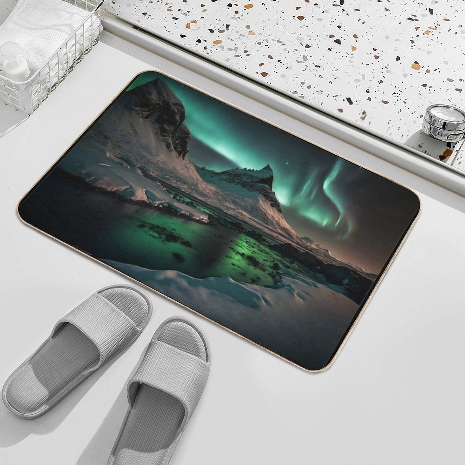 Aurora Borealis  Non-Slip Bath Mat