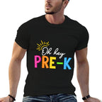 Oh Hey Pre-K Teacher Kids Happy First Day Back To School Comfortable T-Shirt