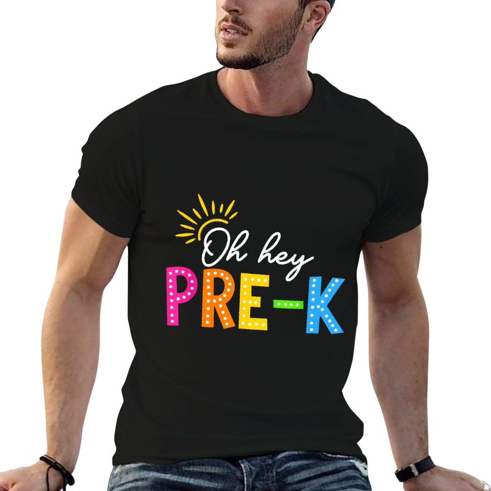 Oh Hey Pre-K Teacher Kids Happy First Day Back To School Comfortable T-Shirt