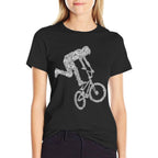 BMX Rider Bike Bicycle Stunt Racing Boys Kids  Polyester Blend T-Shirt