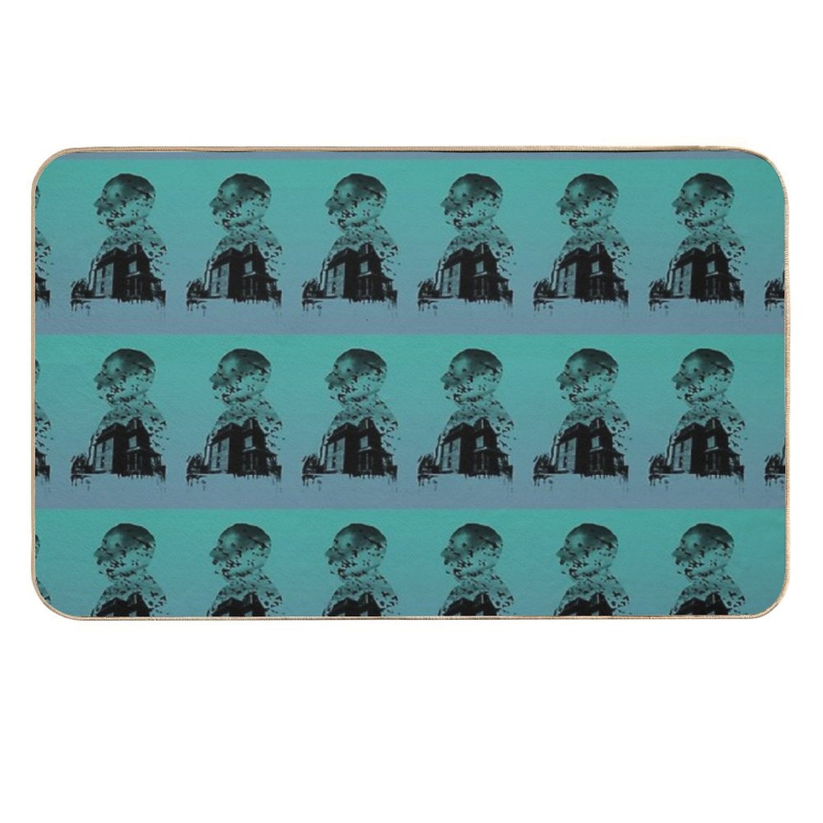 Alfred Hitchcock Collage - Gradient  Long-Lasting Bath Mat