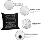 The GT86 Blueprint Soft Multiple Sizes Throw Pillow