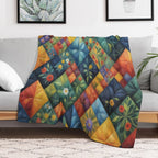 Colorful Quilting Pattren - Quilting Lover - Funny Quilter Versatility Throw Blanket