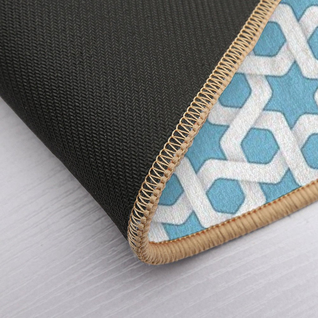 Geometric Pattern  High-Traffic Bath Mat