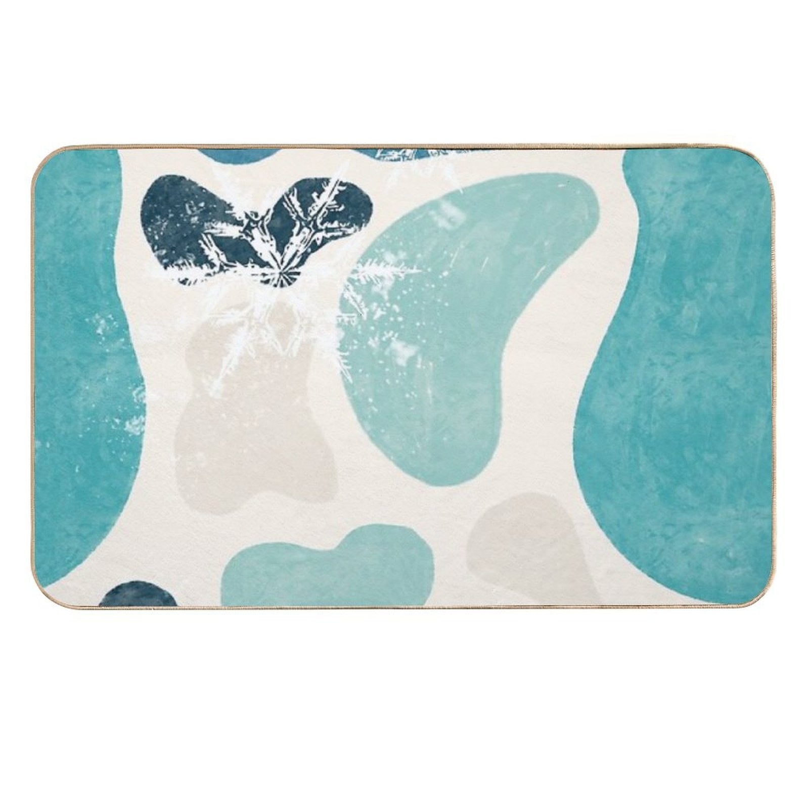 Abstract Winter Vibes  Fade-Resistant Bath Mat