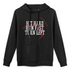 Baseball Hit Hard Run Fast Turn Left Men Boys Kidn Youth Moisture-Wicking Hoodie