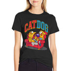 CatDog Hanging Out Retro Cartoon for Men Women Girls Kids  Versatile T-Shirt