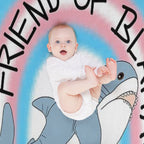 Friend of Blahaj Gift-ready Throw Blanket