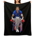 James Tavernier Celebration with Trophy Anti-pilling Throw Blanket
