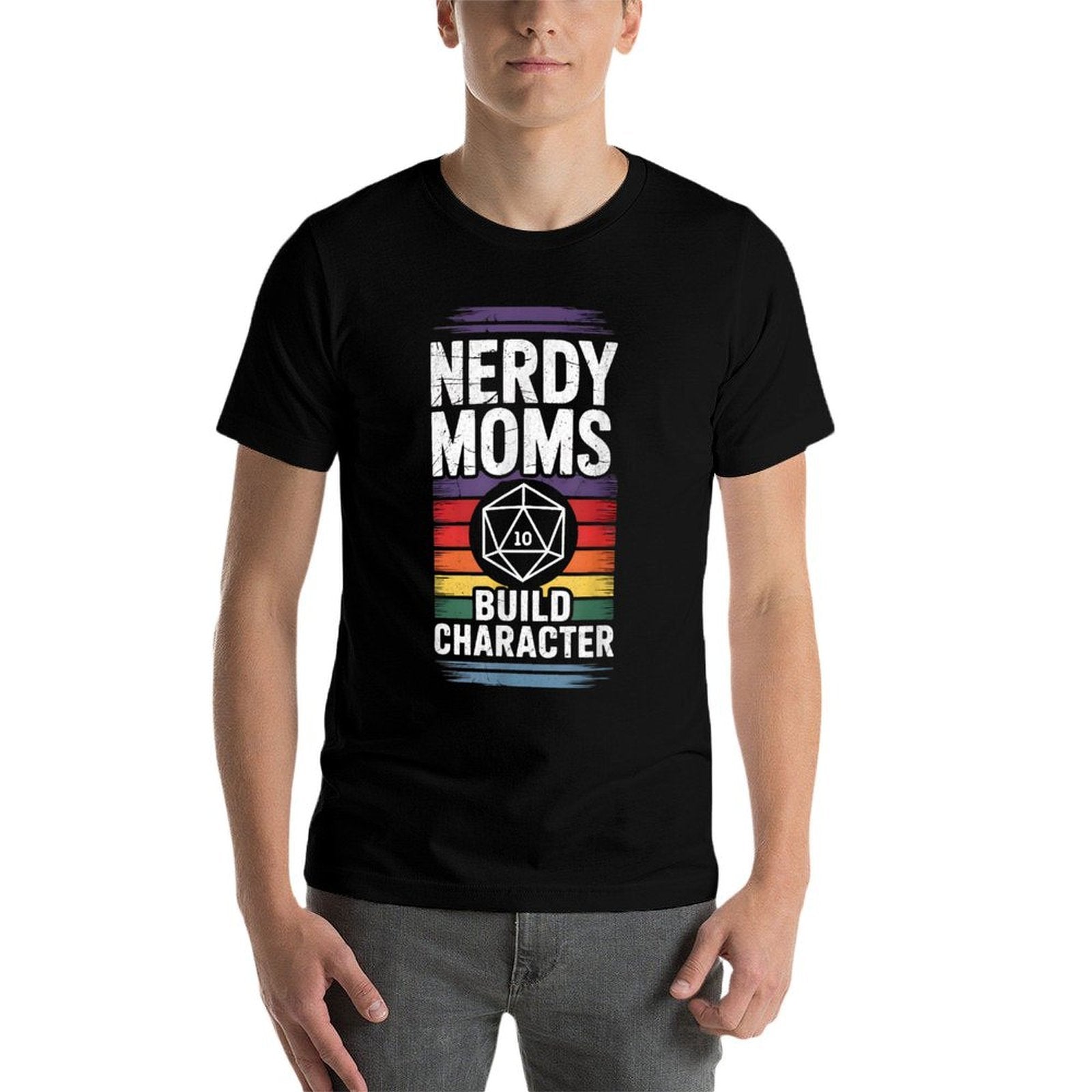 Nerdy Moms Build Character RPG Fantasy Game Lover  Affordable Price T-Shirt