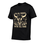 Im All Yourn Youre All Mine Skull Head Western Country  Slim-fit Cut T-Shirt
