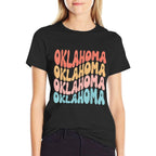 Funny Cute Retro Graphic Men Women  Kids Oklahoma  Cotton T-Shirt