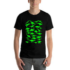 Funny Sheldon Nerdy Dinosaurs All Over Science Geek Gift  Eco-friendly Material T-Shirt