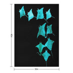 Blue Stingrays Wrinkle-free Throw Blanket