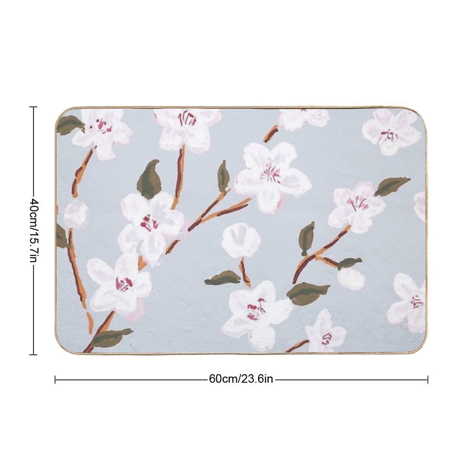 Floral Pattern  Anti-Trip Bath Mat