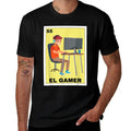 Funny Mexican Design for Gamers - El Gamer  Wrinkle-resistant T-Shirt