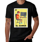Funny Mexican Design for Gamers - El Gamer  Wrinkle-resistant T-Shirt