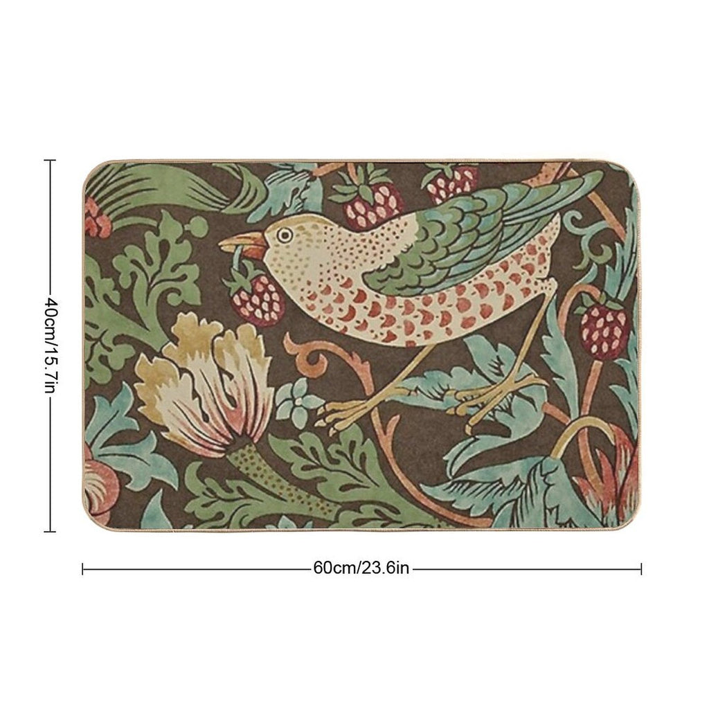 Nature Bird - William Morris  High-Traffic Bath Mat