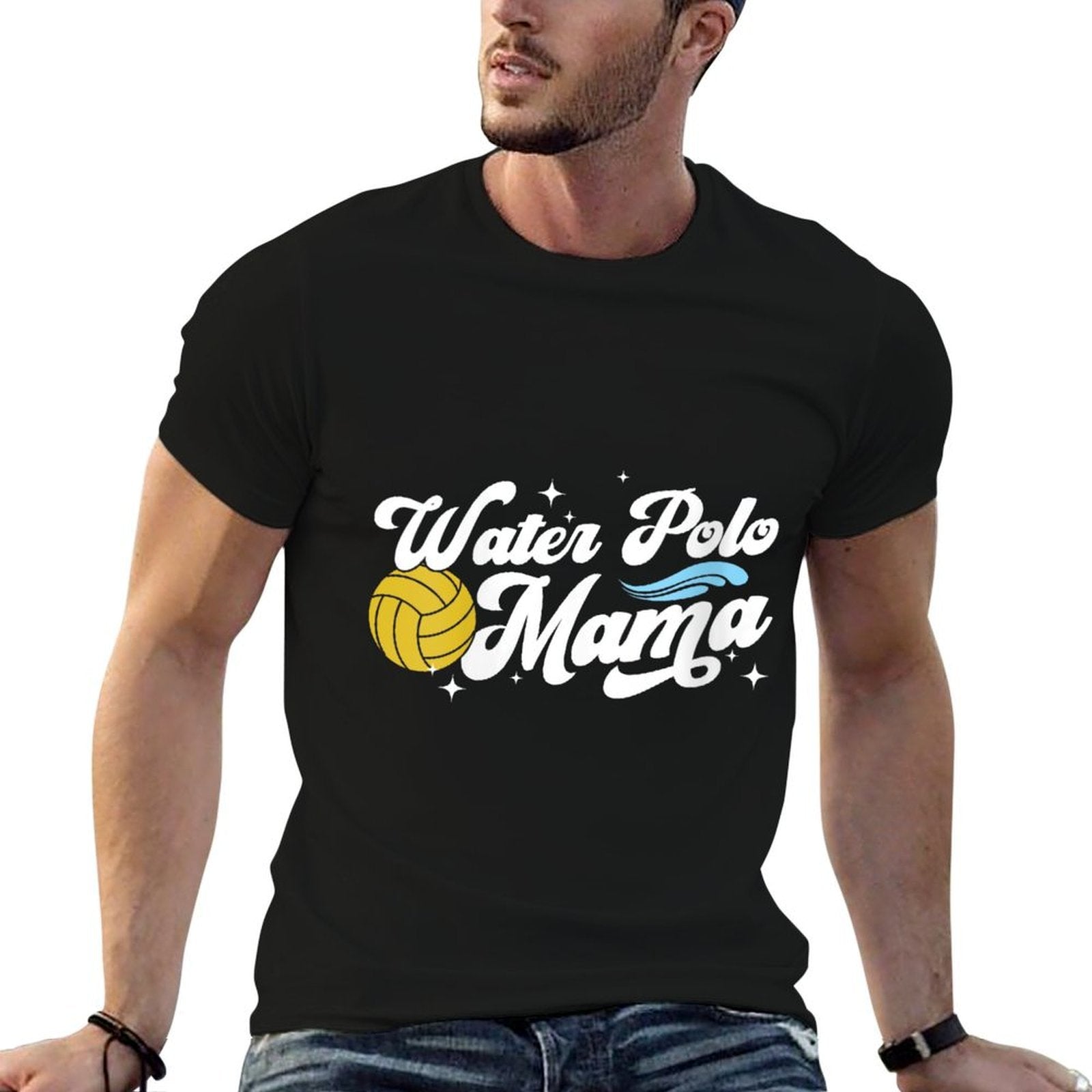 Womens Water Polo Mama Proud Water Polo Mom Water Polo Player Mom  Stretchy T-Shirt