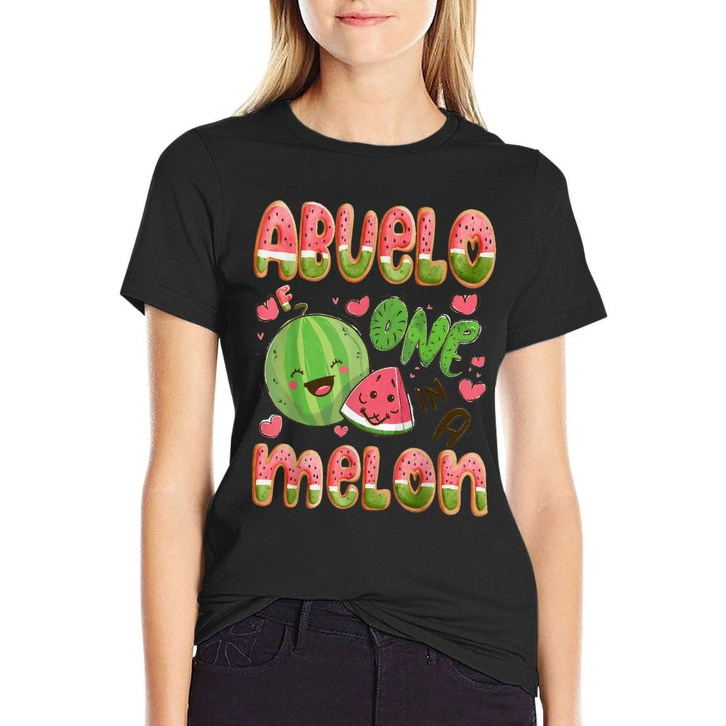Abuelo Of One In A Melon 1St Birthday Watermelon Bday Party  Oversized Silhouette T-Shirt