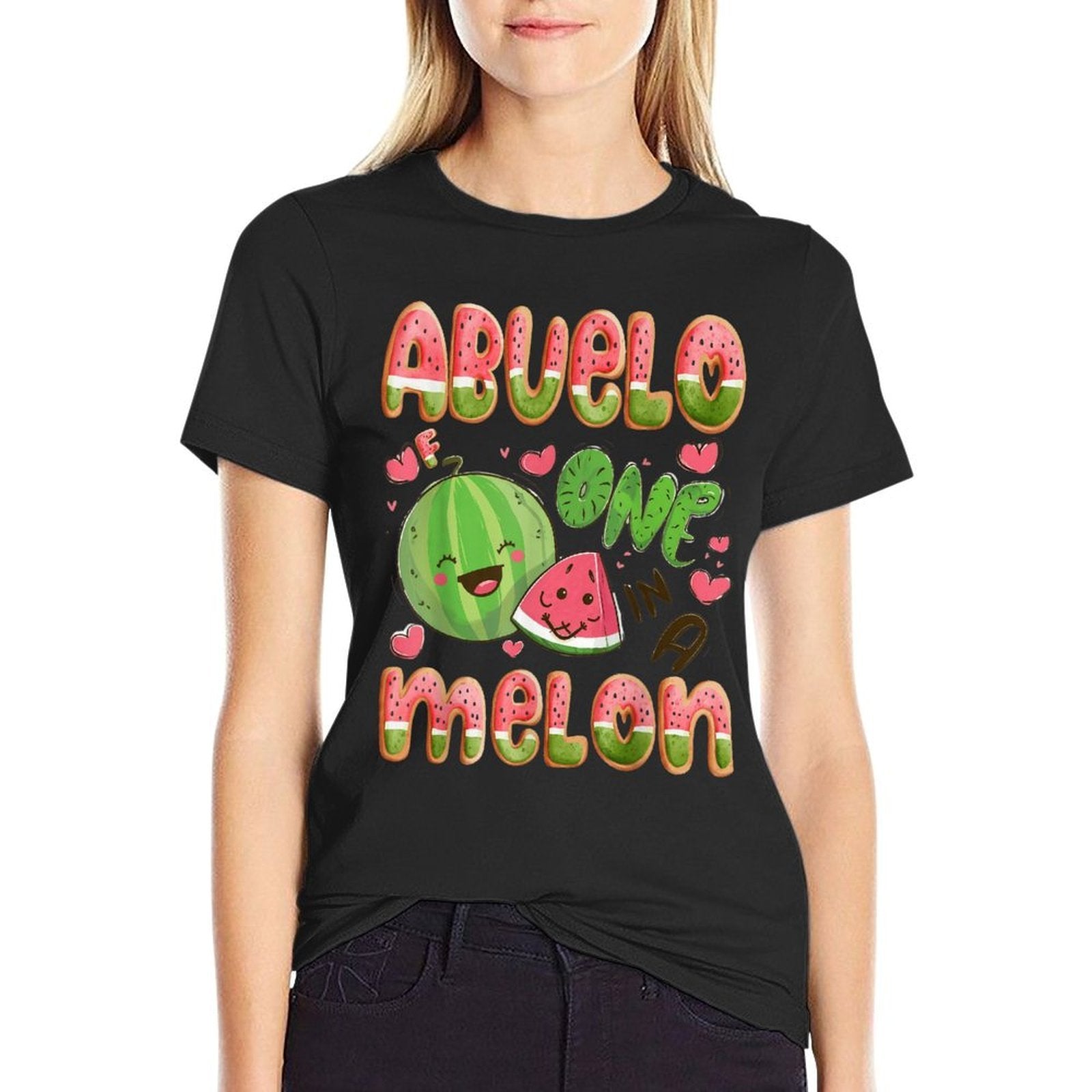 Abuelo Of One In A Melon 1St Birthday Watermelon Bday Party  Oversized Silhouette T-Shirt