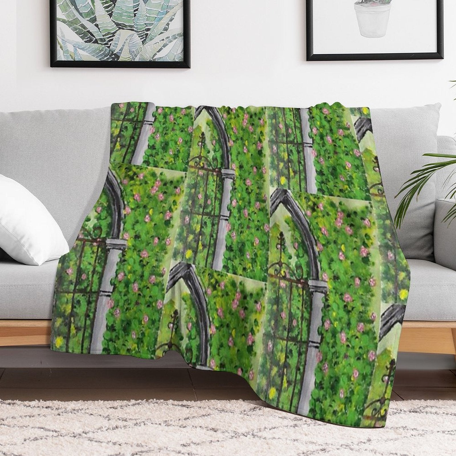 Secret Garden Entrance All-season Throw Blanket