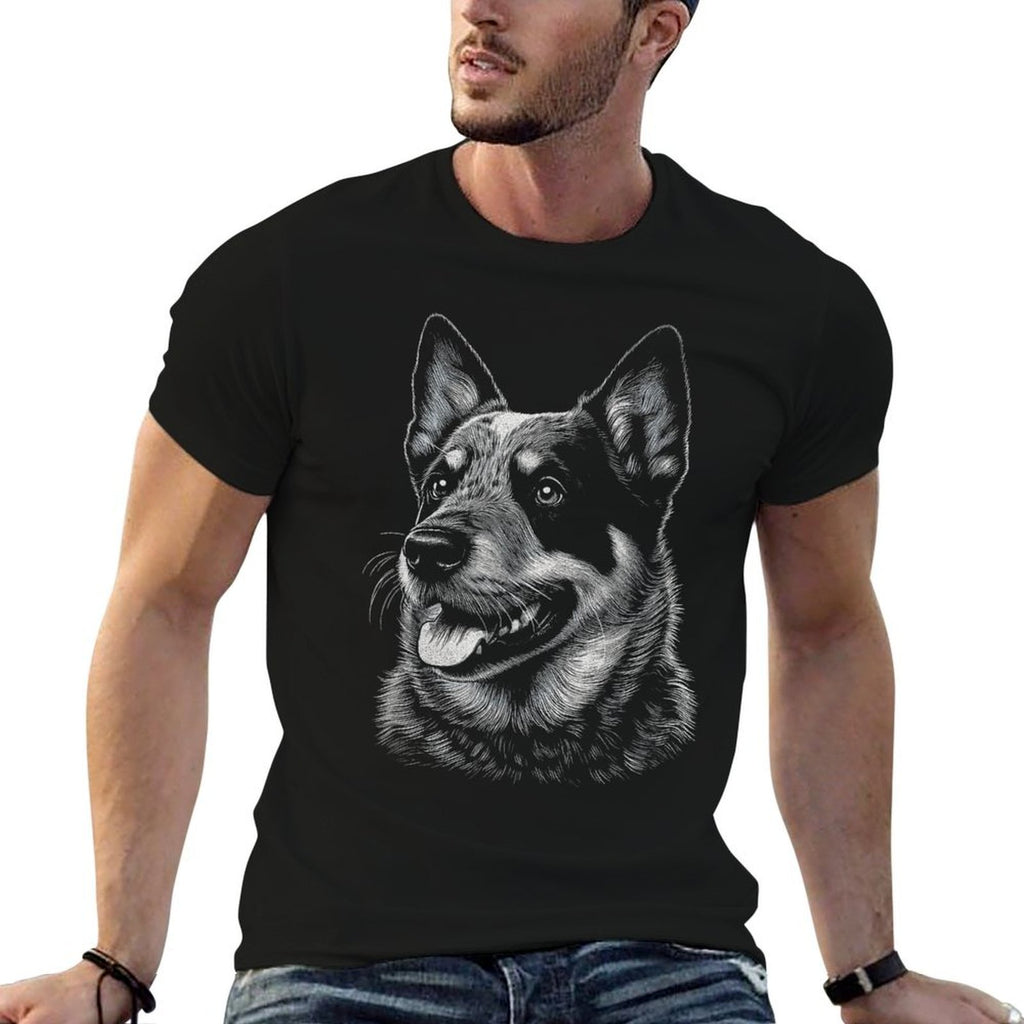 Australian Cattle Dog Blue Heeler Art For Women And Men  Graphic-printed T-Shirt
