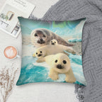 Grey Seals Arctic Soft Anti-Pilling Throw Pillow