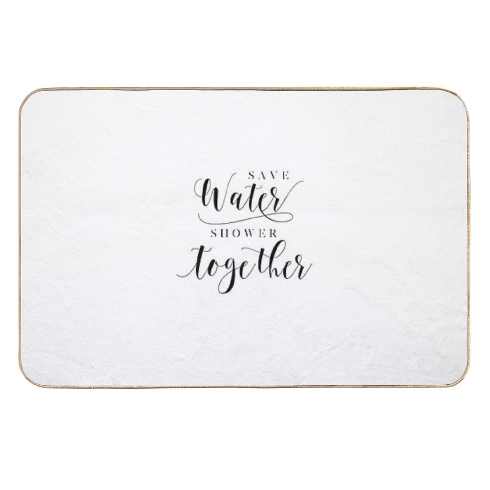 Save Water Shower Together Wall Print - Wall Art, Home Decor, Wash Room Print, Bathroom Print, A4 A5 Prints, Unframed Prints, Ho  Pet-Safe Bath Mat