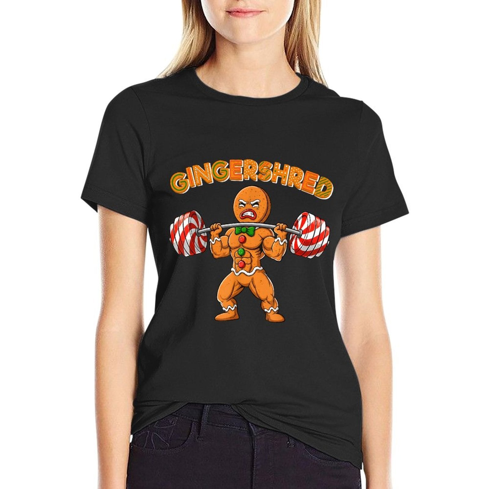 GingerShred Gingerbread Workout Pjs Christmas Xmas Men  Tagless Design T-Shirt