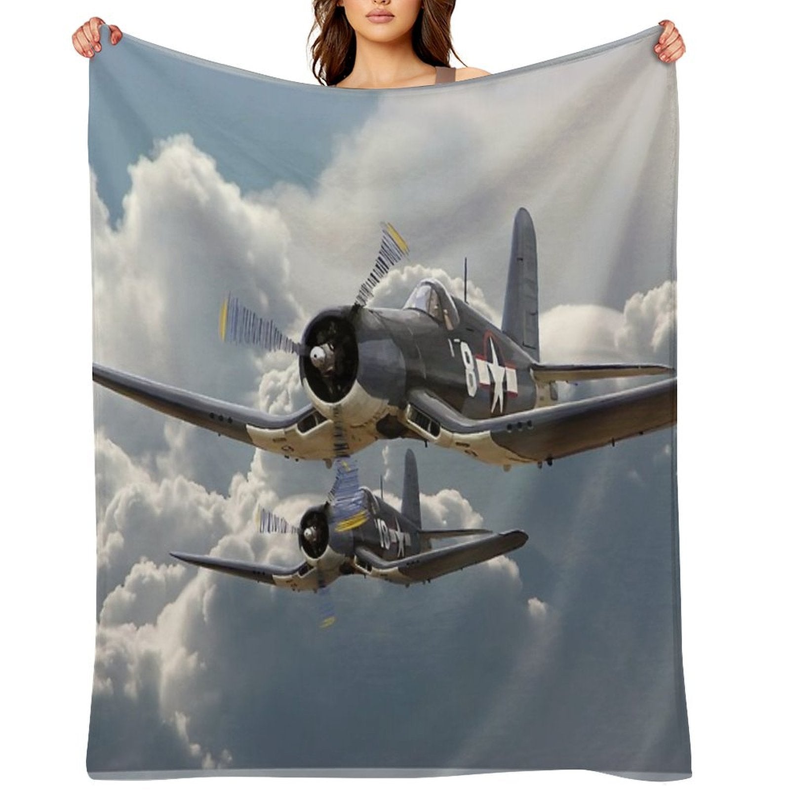 F4U Corsair Plush Throw Blanket