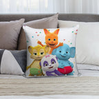 Word Party - Kids Tv Show Soft Home Decor Throw Pillow