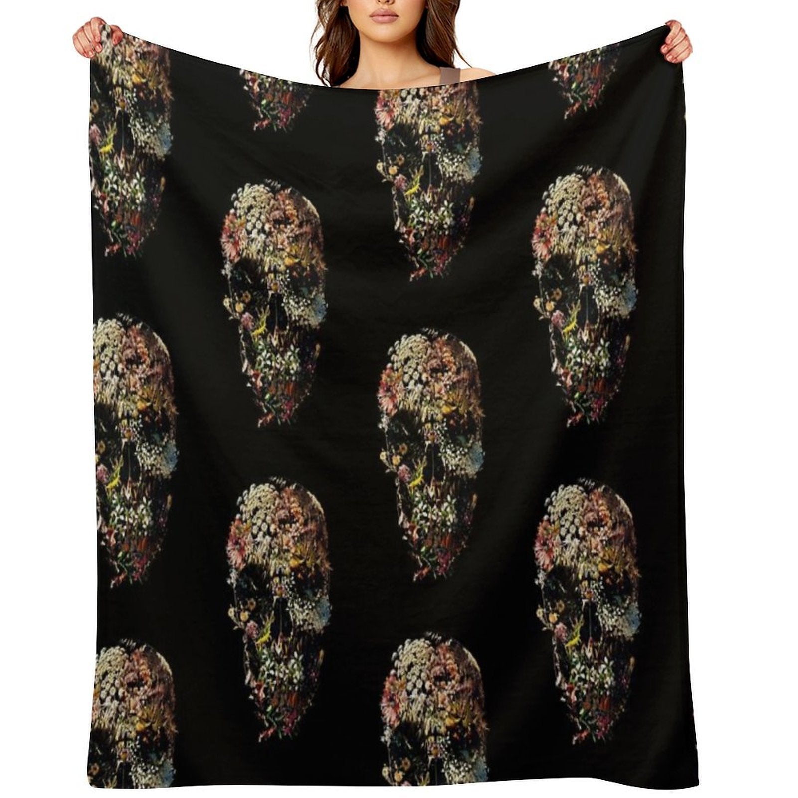 Smyrna Skull Lightweight Throw Blanket