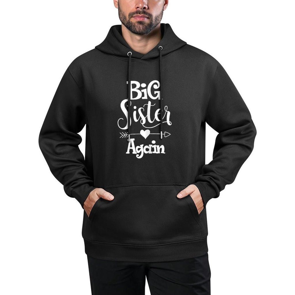 Big Sister Again Shirt - Older Daughter Sibling T-shirt Adjustable Hood Hoodie