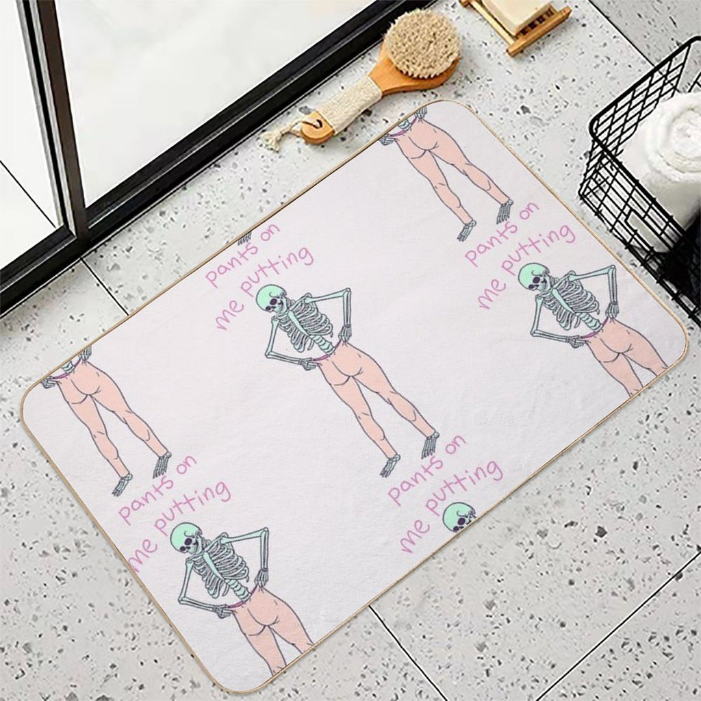 Backwards Pants  Repositionable Bath Mat