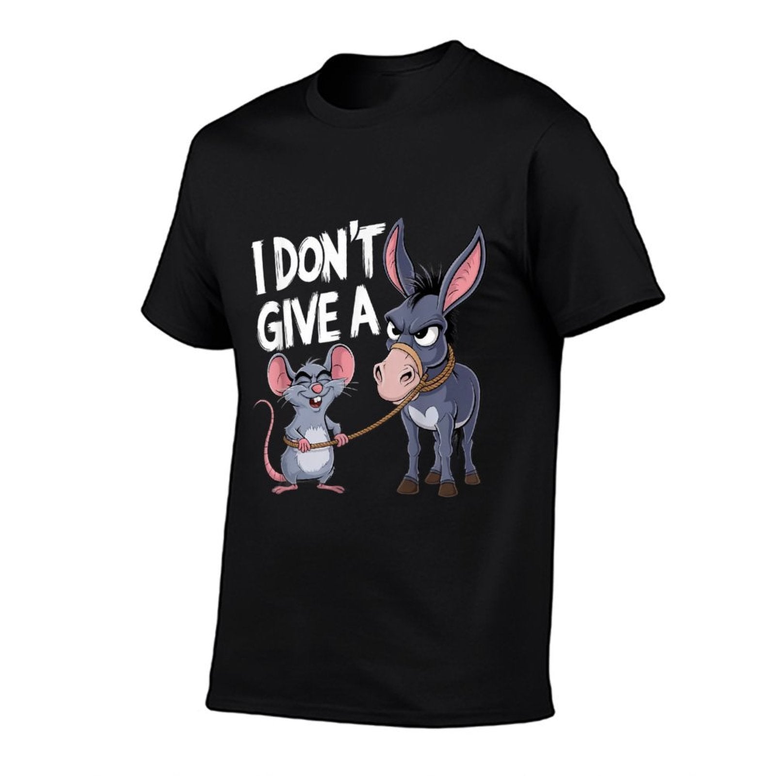 I Dont Give A Rats Ass Mouse Donkey Funny Sarcastic Animal Comfortable T-Shirt