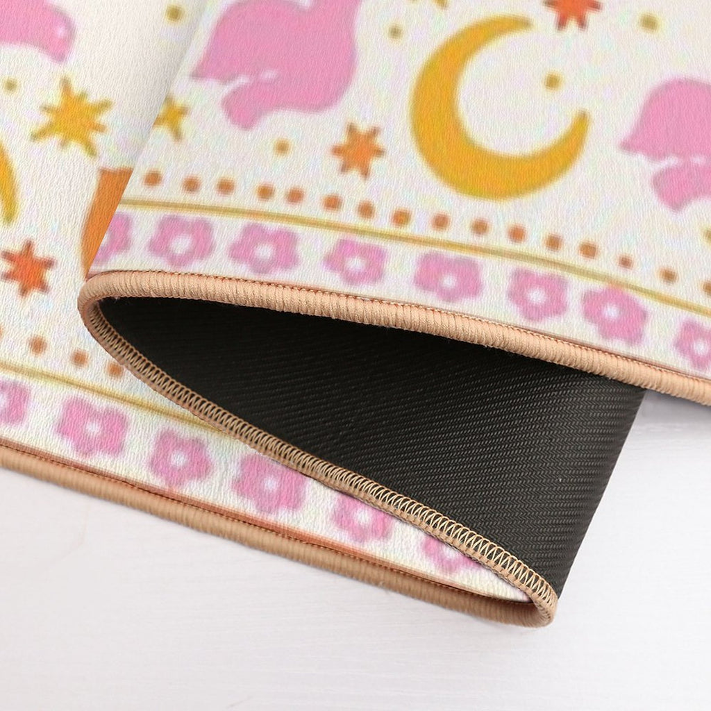 Big Sun Moon Birds And Stars  Slip-Resistant Bath Mat