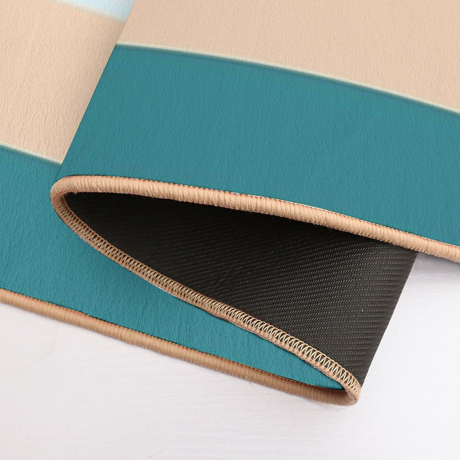 Beach Waves Color Palette, Blue Tones  Long-Lasting Bath Mat