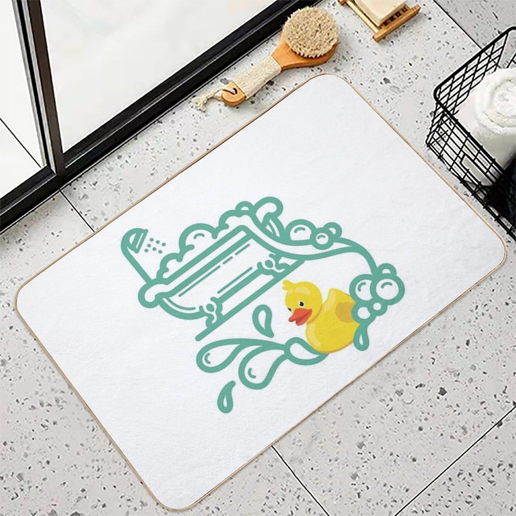 CUTE RUBBER DUCK SPLISH SPLASH BATH TIME  Slip-Resistant Bath Mat