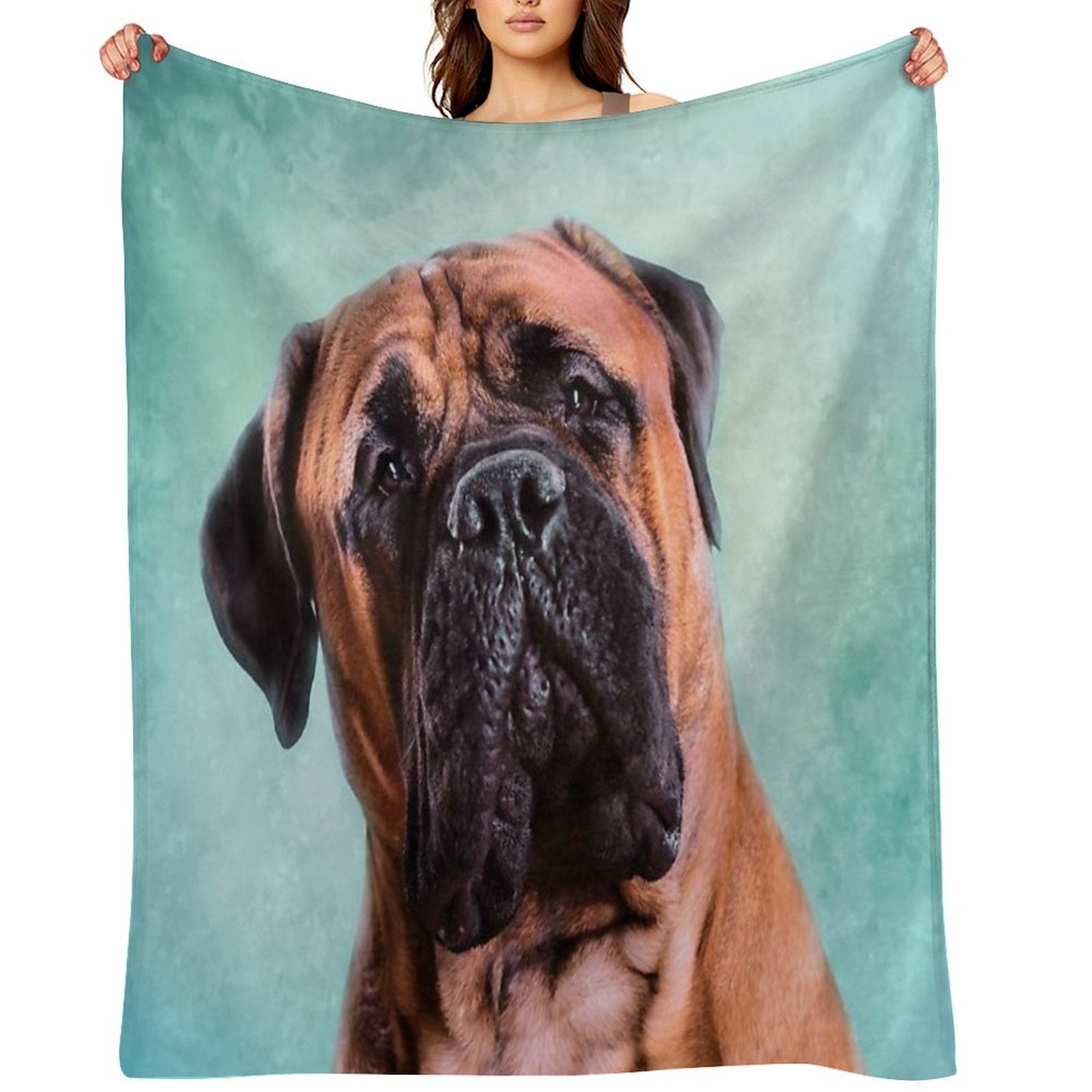 Bullmastiff Dog Sustainable Throw Blanket